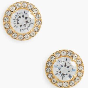 CZ by Kenneth Jay Lane Halo Stud Earrings in Clear/Gold Lord & Taylor
